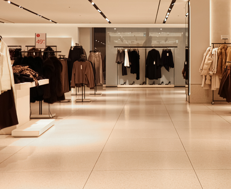 Luxury children's boutique retail floor