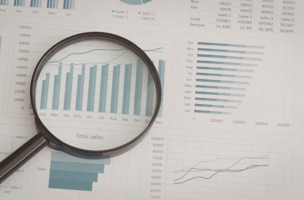 Data analysis and business intelligence driving decisions